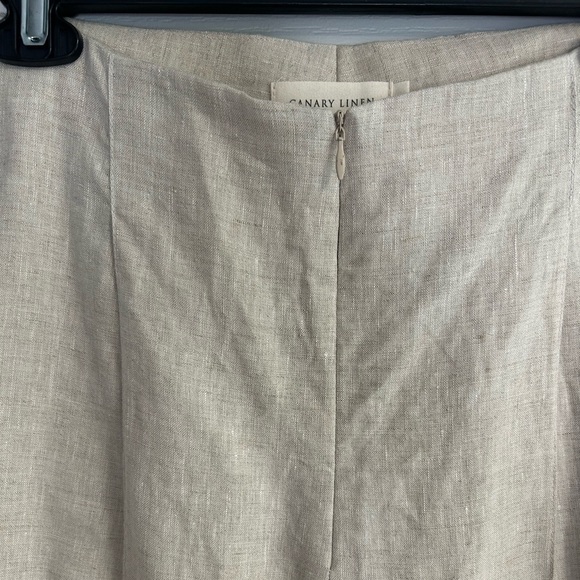 Canary Linen 100% linen flare pants - Picture 3 of 5